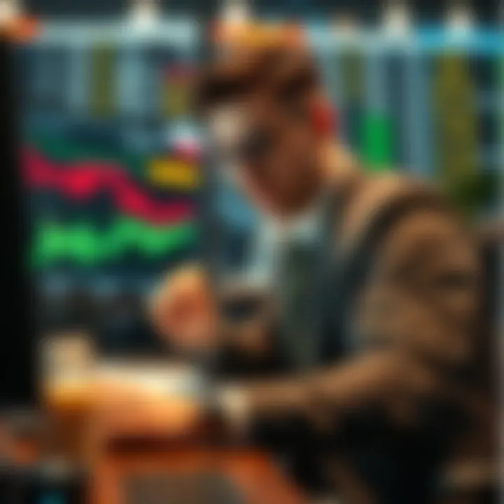 Investor analyzing market trends