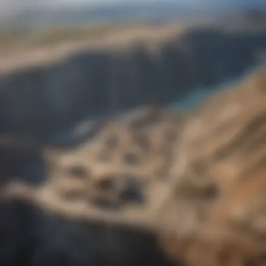 Aerial view of a Canadian mining site showcasing vast landscapes