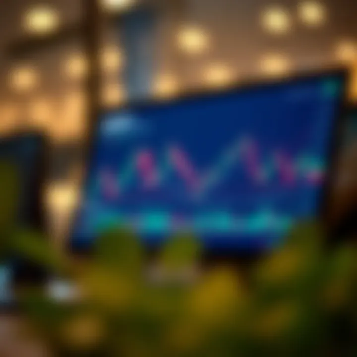 Chart indicating market trends on the Nadex platform