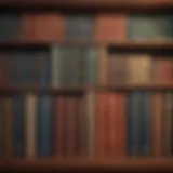 A bookshelf filled with classic investment books