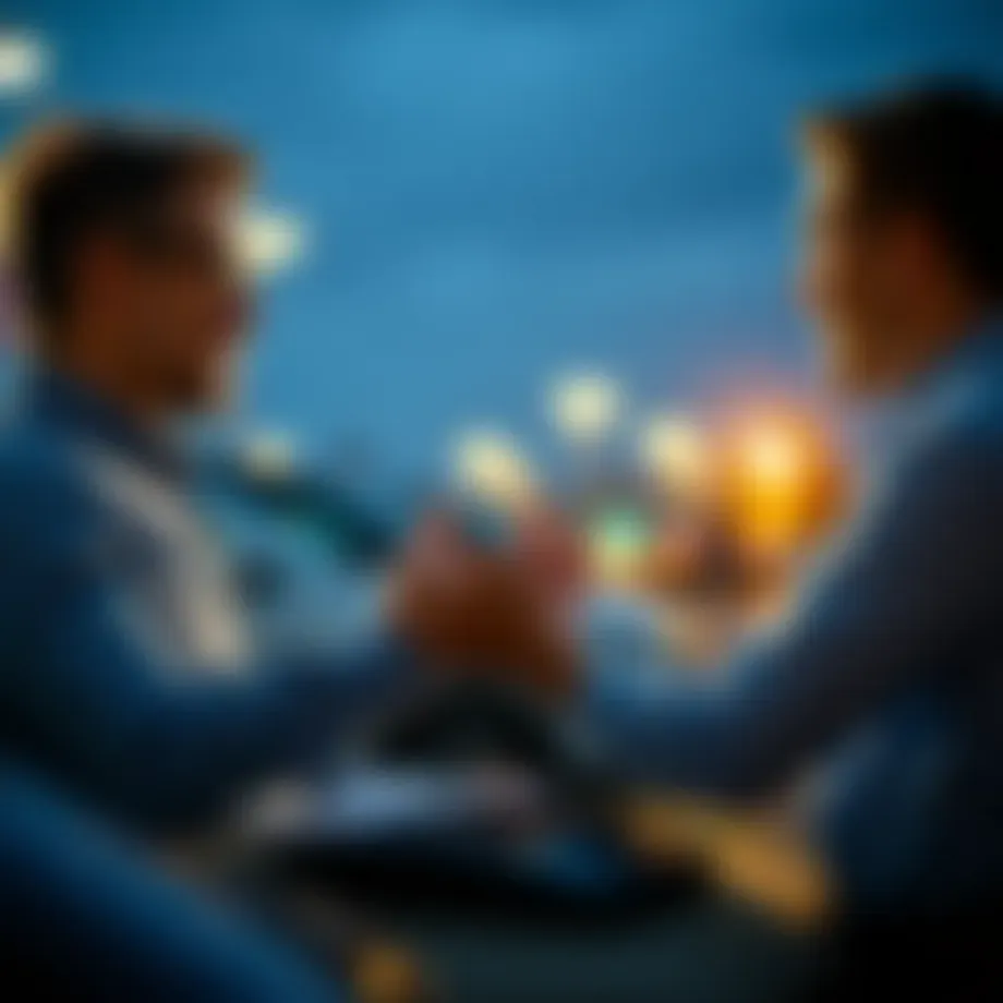 A creative barter exchange between two individuals discussing vehicle ownership