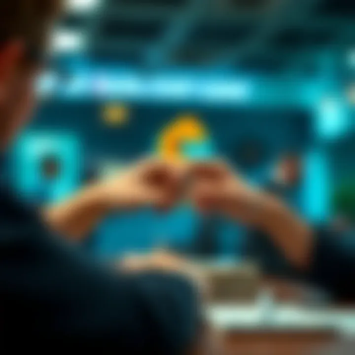 A digital illustration representing joint financial collaboration