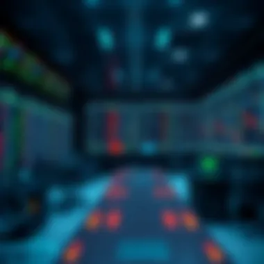 An advanced trading room equipped with AI-powered systems