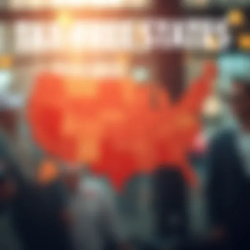 Map highlighting states without income tax