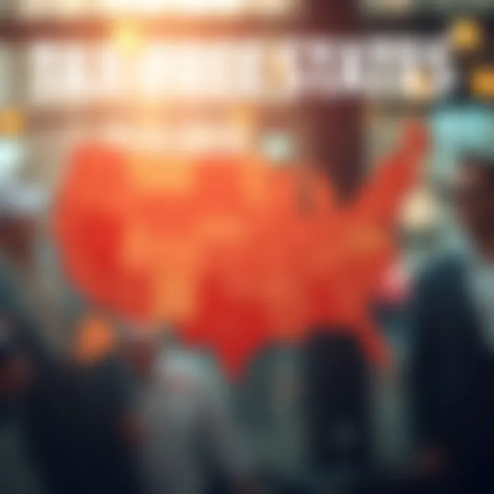 Map highlighting states without income tax