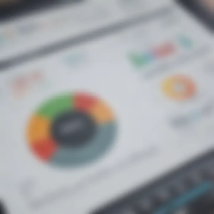 Dashboard showcasing various financial KPIs