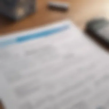 A close-up of a mortgage application with documents in the background.