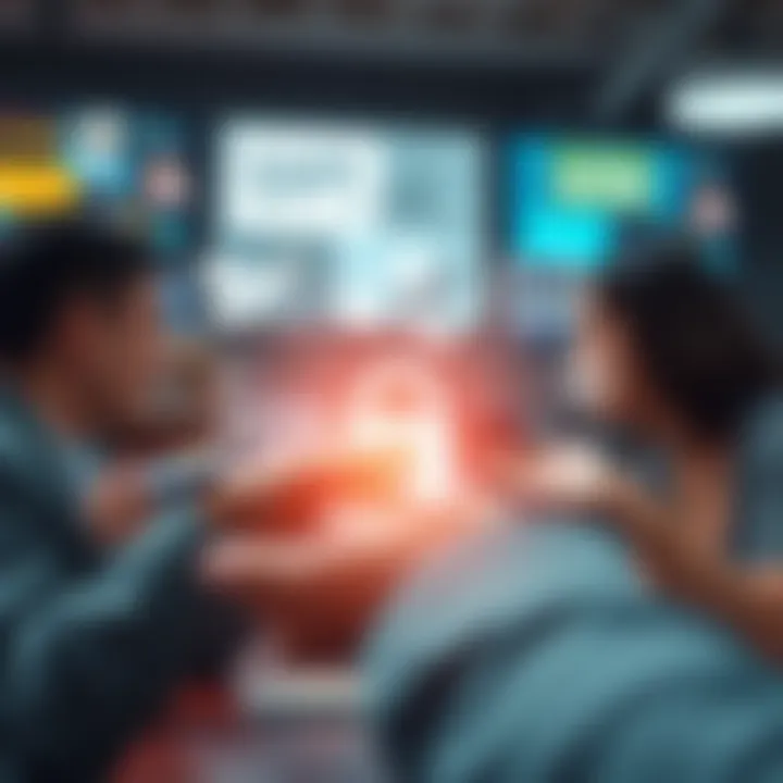 Best Practices for Safe Communication A conceptual image depicting safe communication practices with secure symbols and gestures