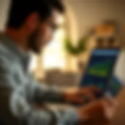 A person reviewing urgent loan options on a laptop