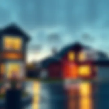 Visual representation of property exchange process