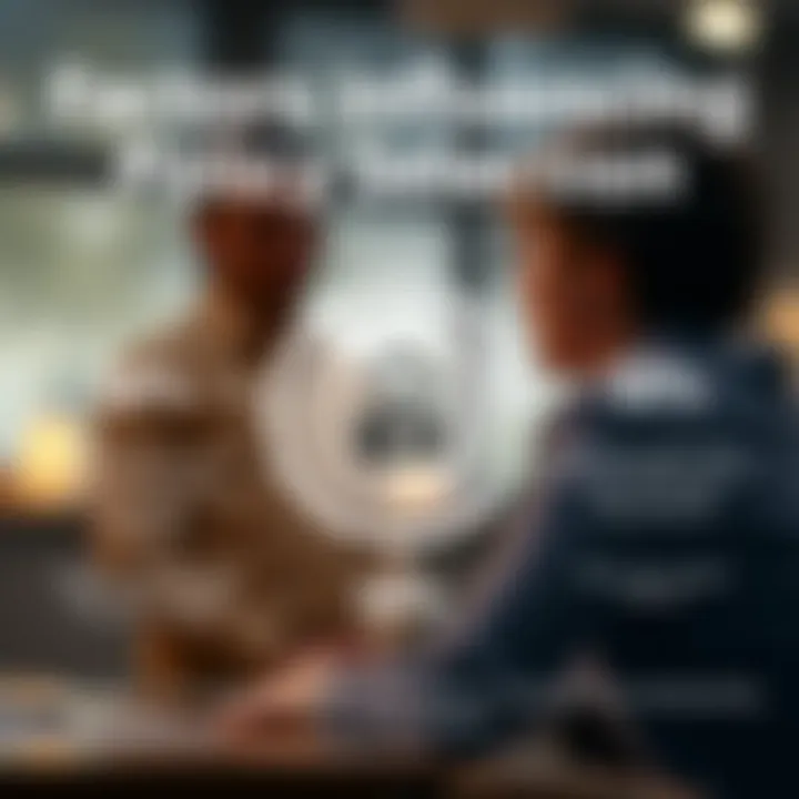 Factors Influencing Policy Selection Graphic showing factors influencing life insurance selection