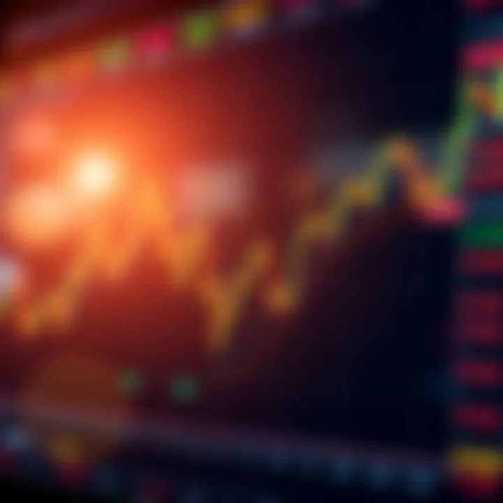 Illustration of a stock chart with highlighted short interest data