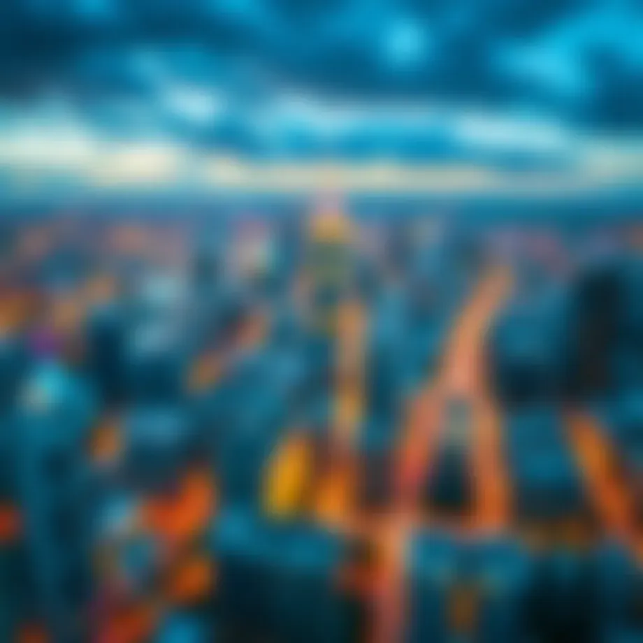 Aerial view of a vibrant cityscape illustrating prime investment locations