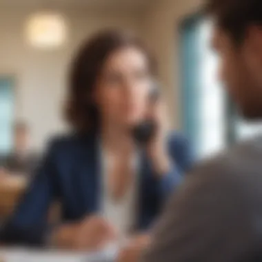 A person engaging in a telephone conversation with creditors