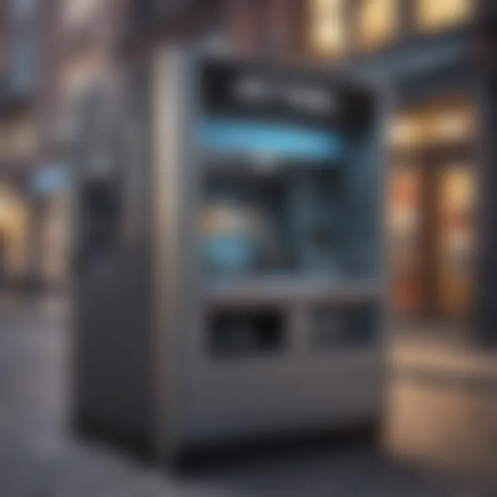 An infographic illustrating the historical evolution of ATMs