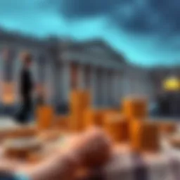 Visual representation of budget deficit concept