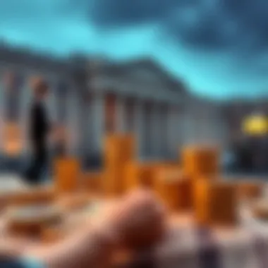 Visual representation of budget deficit concept