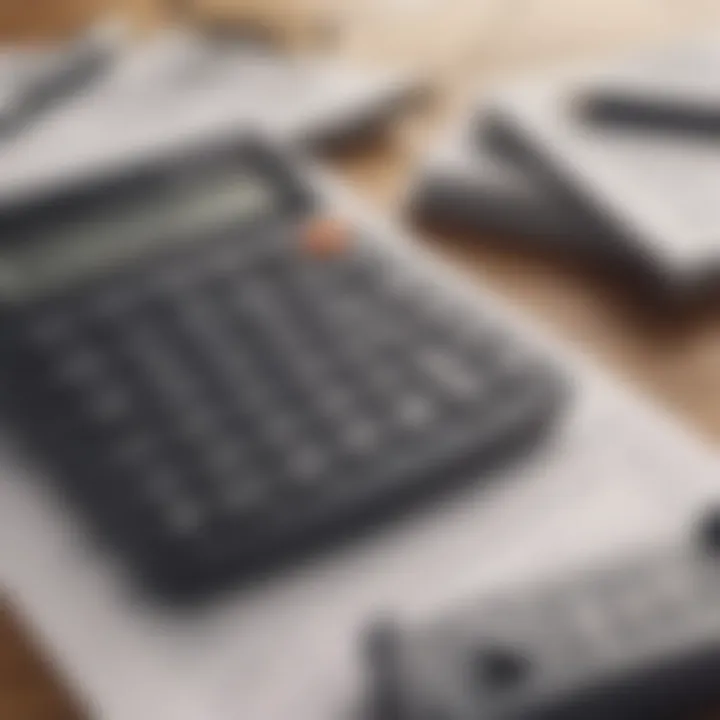 A calculator with retirement planning materials